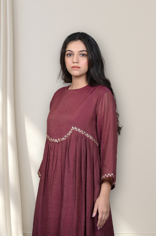 TISSUE KURTA WITH COTTON PANTS