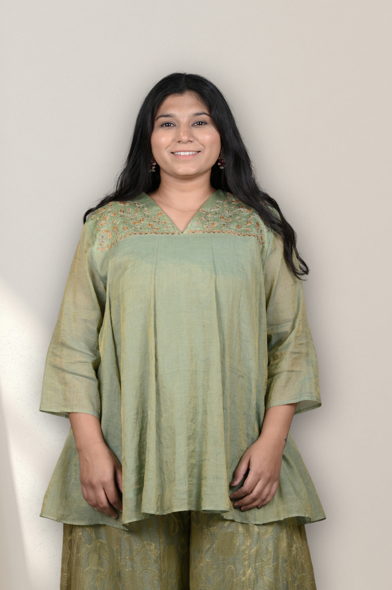 SHORT KURTA, GARARA AND DUPATTA